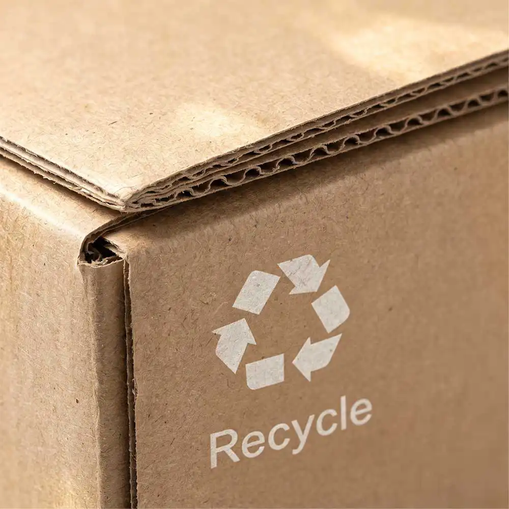 Recyclable cardboard packaging used for sustainable planter shipping